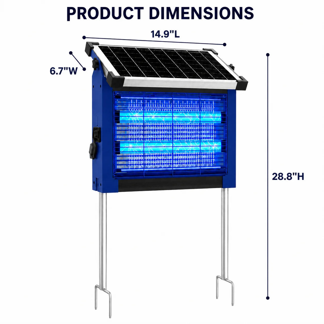 Solar Bug Zapper 4500V High Power Cordless Mosquito Zapper,