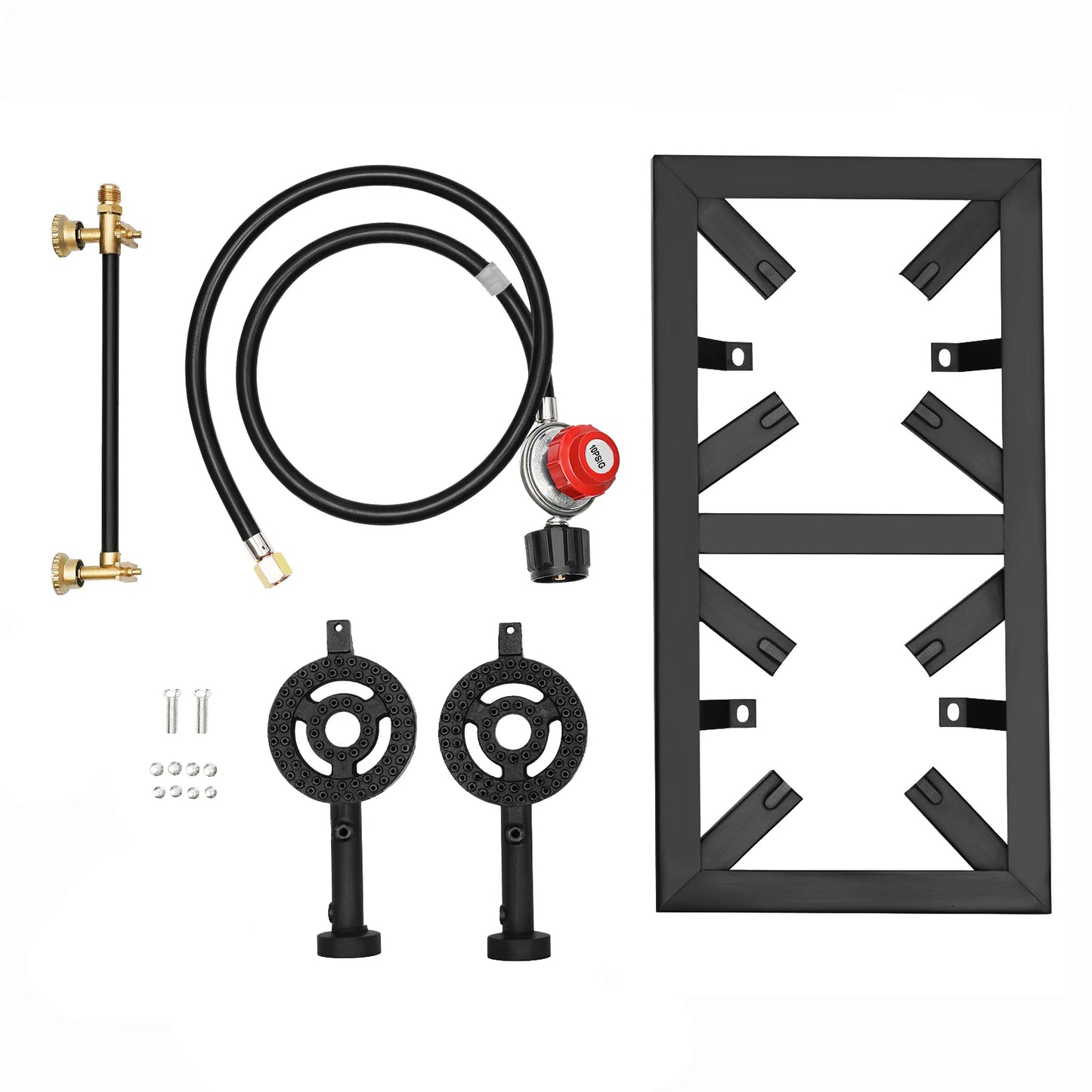 Double Burner Cast Iron Outdoor Propane Stove