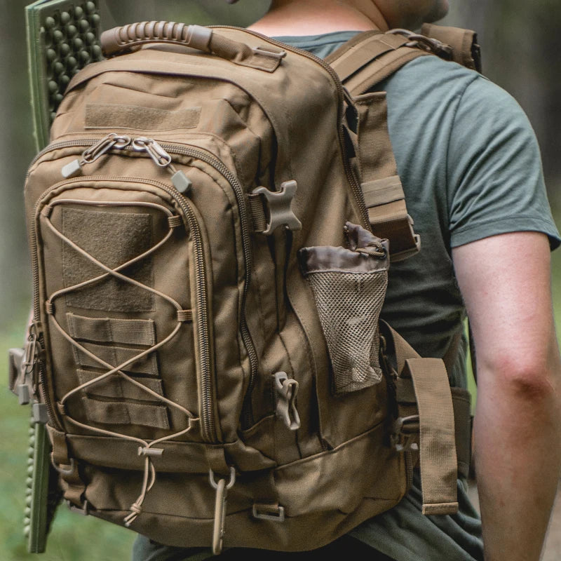 Outdoor Tactical Large Capacity Hiking Bag.  Travelling Camping Rucksack