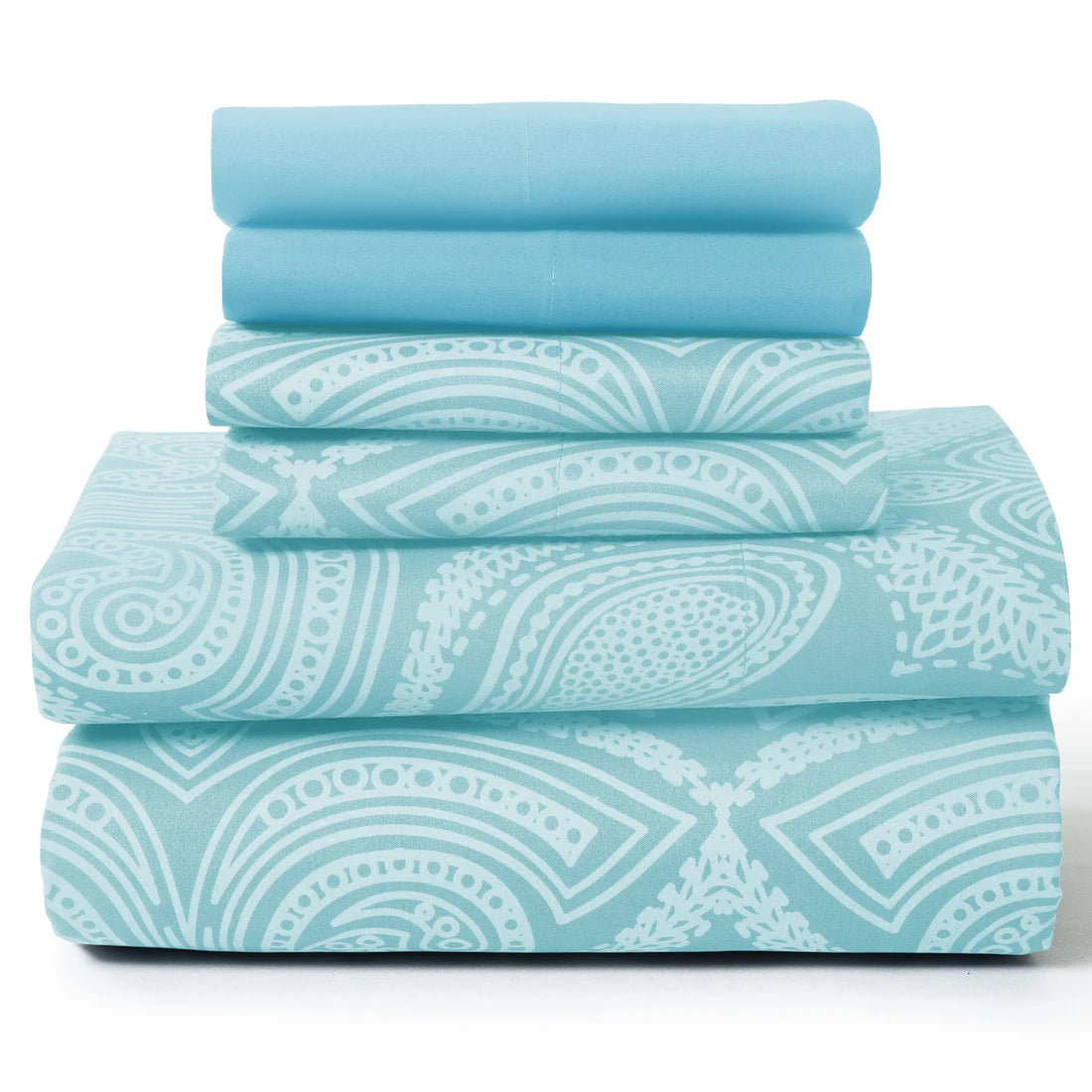Decor 6 Pc Paisley Microfiber Bed Sheets
