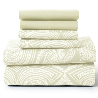 Decor 6 Pc Paisley Microfiber Bed Sheets