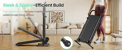 Non-Electric Treadmill with Dual Flywheel & Fixed Incline
