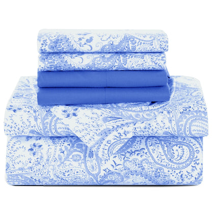 Decor 6 Pc Paisley Microfiber Bed Sheets