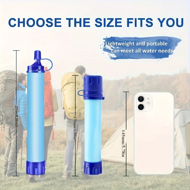 Straw-type personal water purification system suitable for portable survival