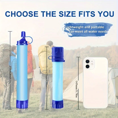 Straw-type personal water purification system suitable for portable survival