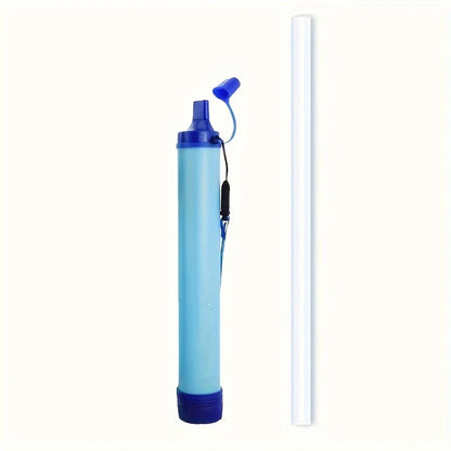 Straw-type personal water purification system suitable for portable survival