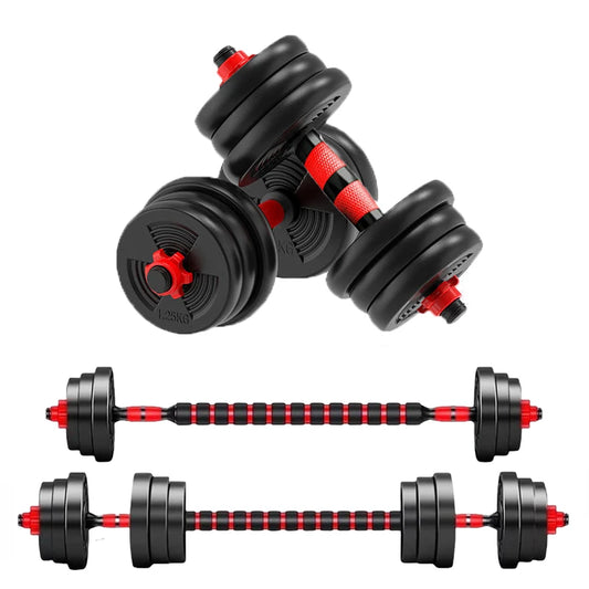 Adjustable Dumbbell to Barbell Set. Versatile Fitness Strength Training