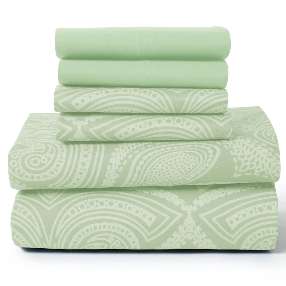 Decor 6 Pc Paisley Microfiber Bed Sheets