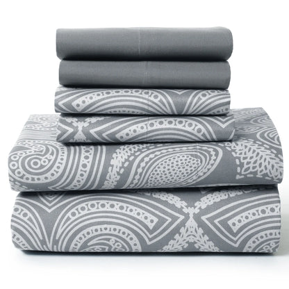Decor 6 Pc Paisley Microfiber Bed Sheets