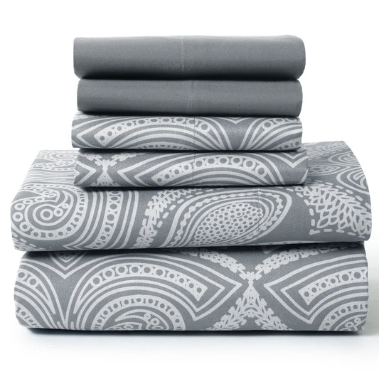 Decor 6 Pc Paisley Microfiber Bed Sheets
