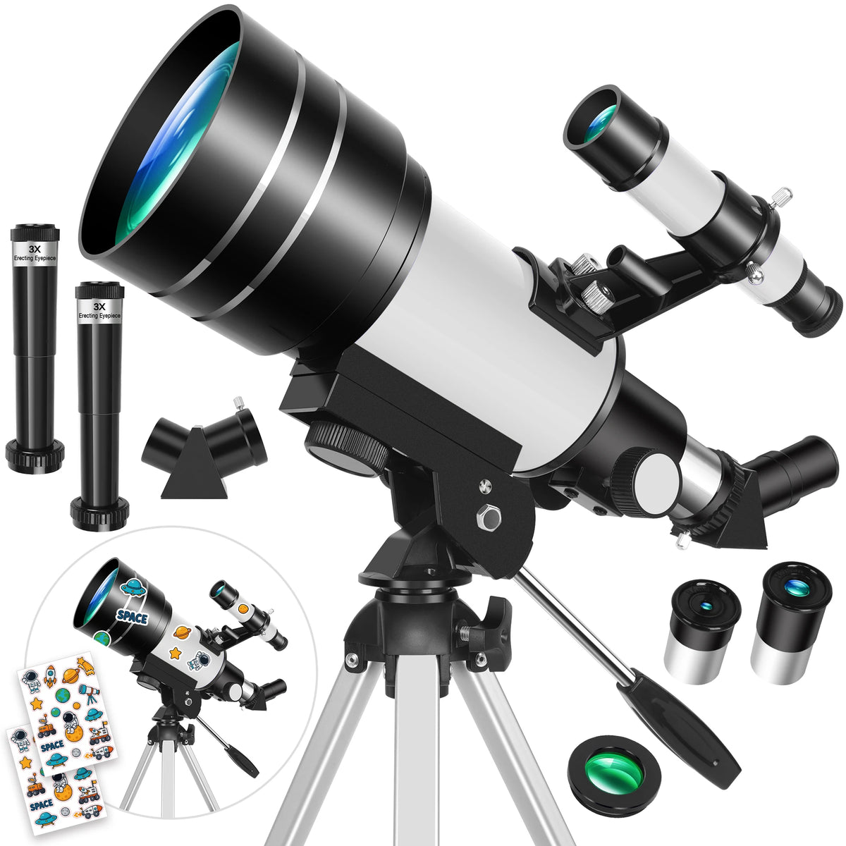150X 70mm Astronomical Telescope for Camping, Nature And Observation