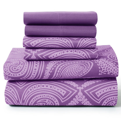Decor 6 Pc Paisley Microfiber Bed Sheets