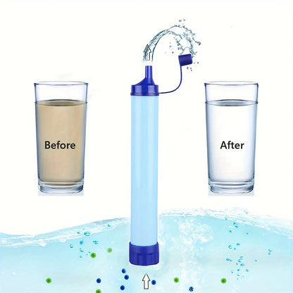 Straw-type personal water purification system suitable for portable survival