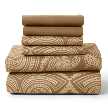 Decor 6 Pc Paisley Microfiber Bed Sheets