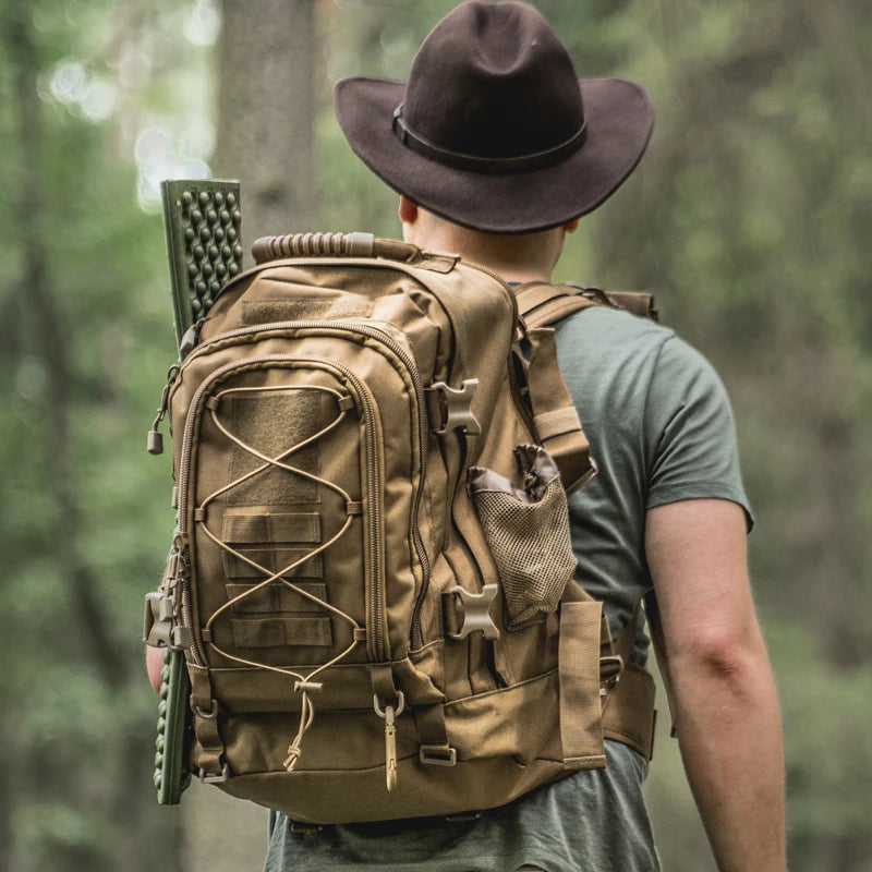 Outdoor Tactical Large Capacity Hiking Bag.  Travelling Camping Rucksack