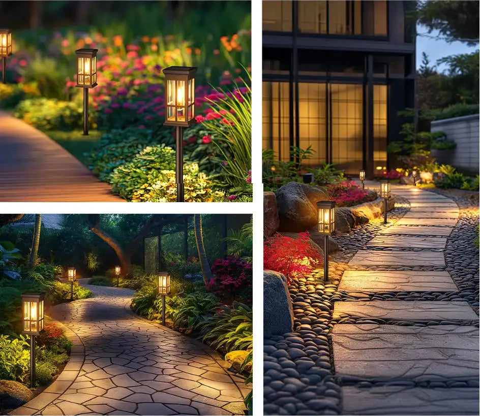 6 Solar Pathway Solar Landscape Lighting for Garden, Walkway, Driveway And Camping Decor