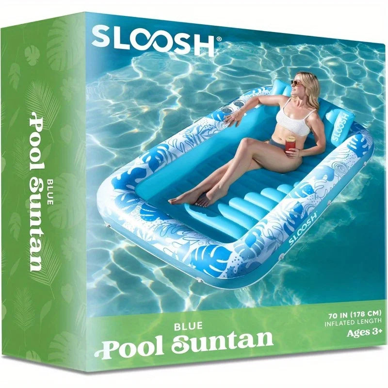 4 in 1 Suntan Raft Inflatable Floatie Tanning Pool