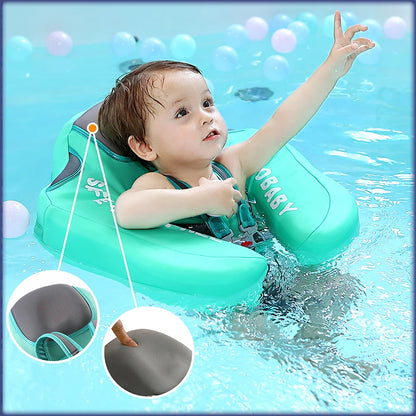 Baby Float with Sunshade Canopy and Crotch Strap.