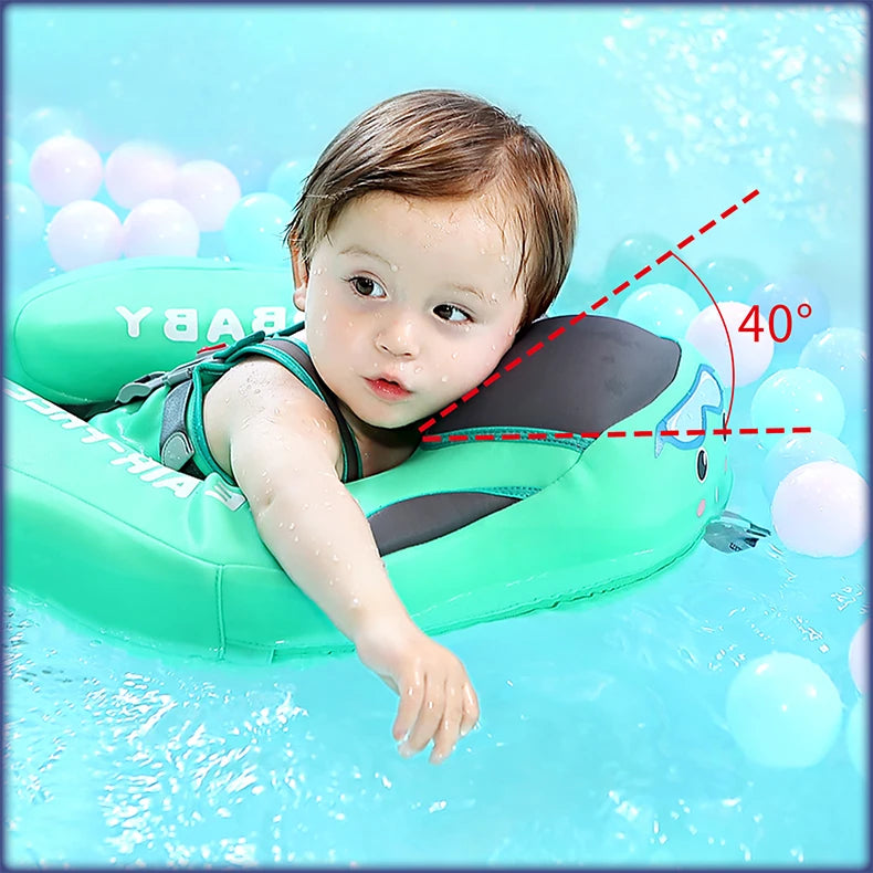 Baby Float with Sunshade Canopy and Crotch Strap.