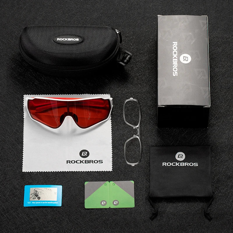 Photochromic Polarized Cycling Sunglasses Inner Frame Goggles