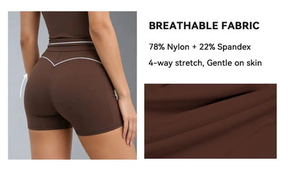 2-Piece Yoga Set, Racing Vest, Outdoor Sports Shorts,  4-Way Stretch Fitness Shorts