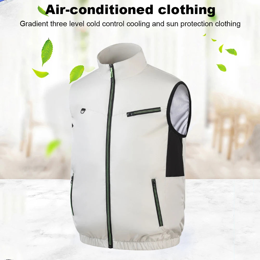 Cooling Vest Breathable Sleeveless with Cooling Fan