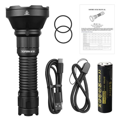LED 6000K Tactical Flashlight Rechargeable Portable Powerful Torch