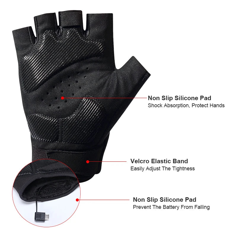 LED Gloves For Mountain Biking Fishing Night Sports Anti Slip