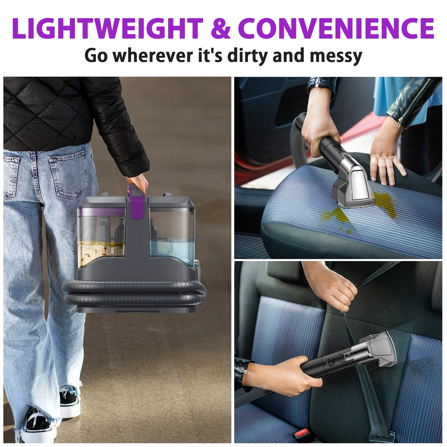 Portable Carpet & Upholstery Spot Cleaner for Carpet, Sofa, Car Seat