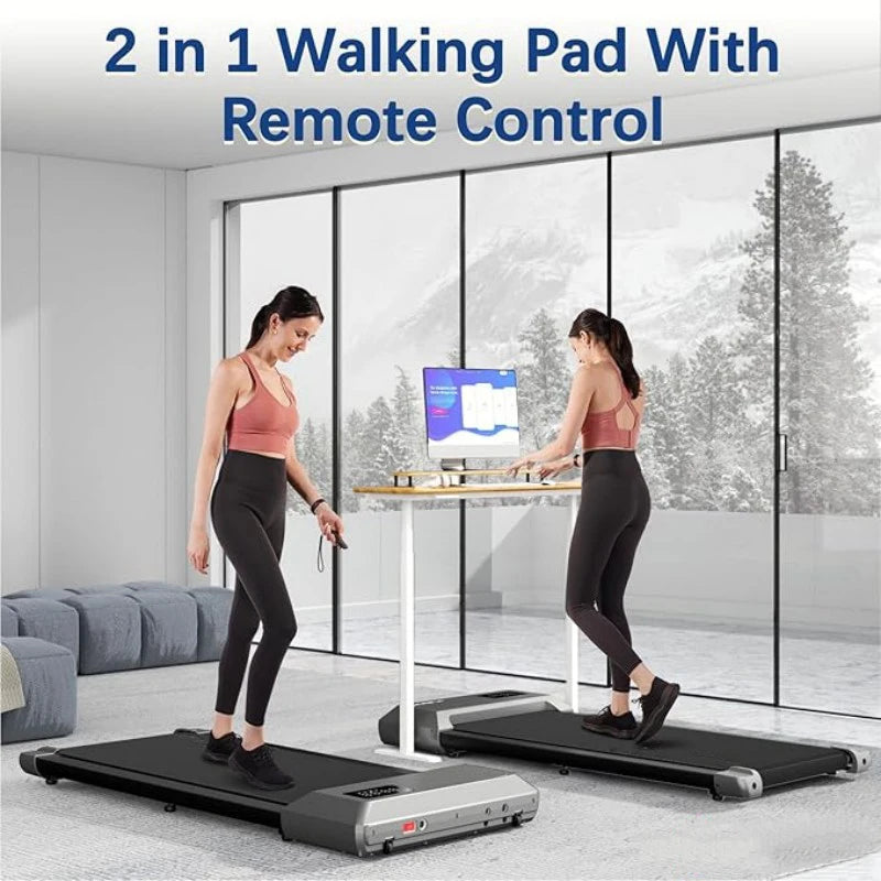 300lbs Capacity 2in1 Walking Running Exercise Machine With LCD Digital Data Display