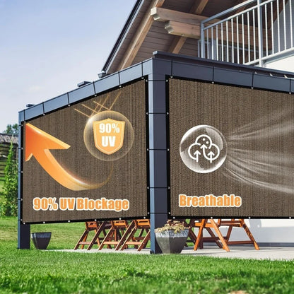 Brown Shade Cloth. Professional Sun Protection Design. 90% Uv Blocking.
