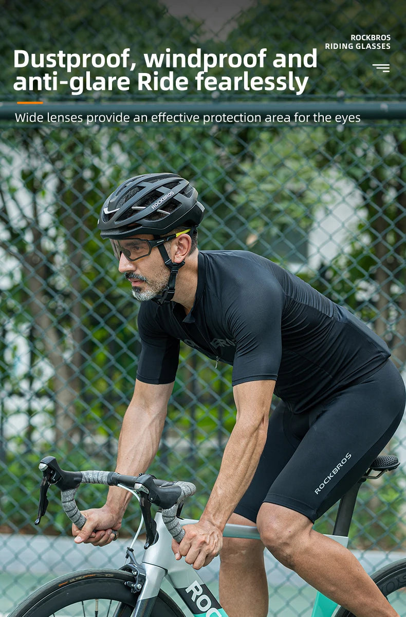 Photochromic Polarized Cycling Sunglasses Inner Frame Goggles