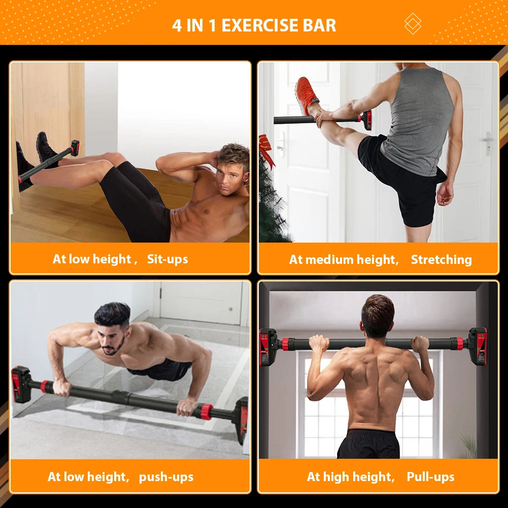 Strength Training Door Frame Pull-up Bar. Adjustable Width 200kg Max Load Capacity