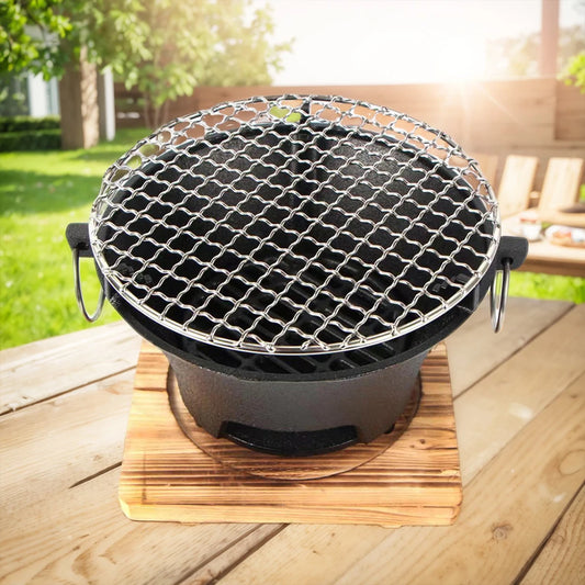 Stainless Steel Family Camping Table Top Charcoal Grill