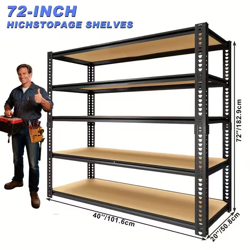 3050 LB Sturdy Metal Garage Shelving System with Adjustable Height.