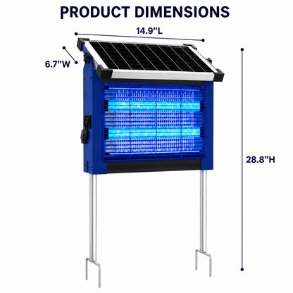 Solar Bug Zapper 4500V High Power Cordless Mosquito Zapper,