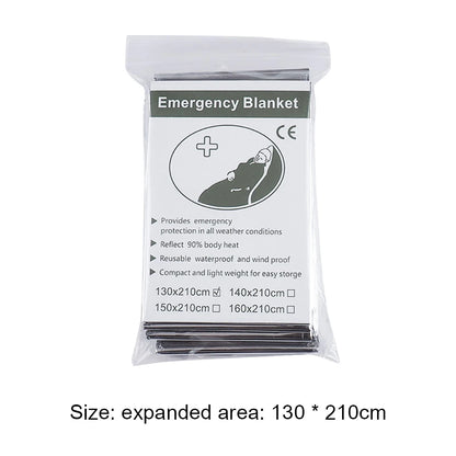 1-20pcs Emergency Mylar Thermal Foil Space Blanket Designed for NASA Body Warmer