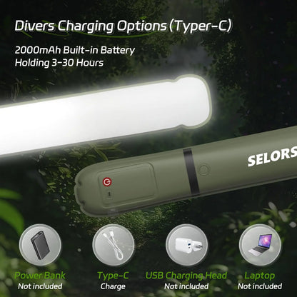 Rechargeable Camping Light / Tent Lamp. Waterproof Outdoor Spotlight