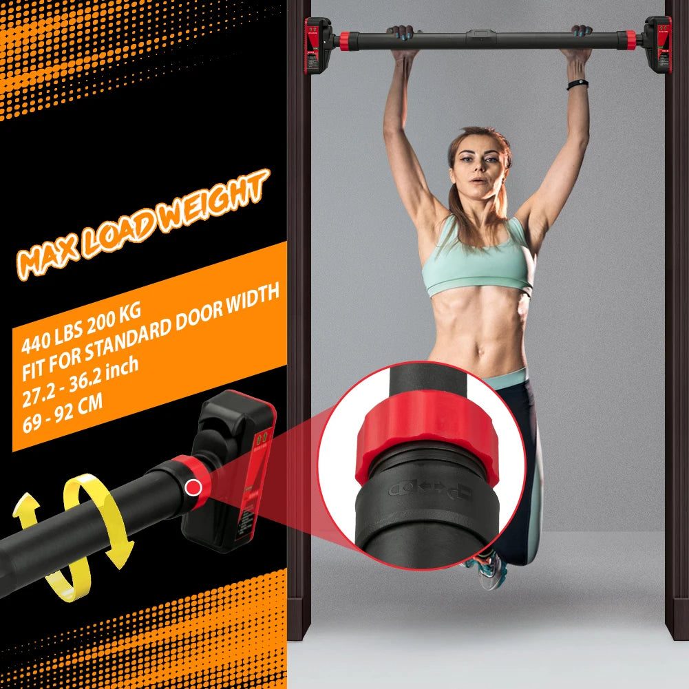 Strength Training Door Frame Pull-up Bar. Adjustable Width 200kg Max Load Capacity