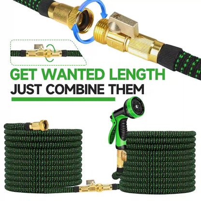 LOVFEN 25/50/75/100/150ft Expandable Water Hose Flexible Magic Garden Hose 10 Pattern Sprayer Nozzle For Pet Cleaning Watering