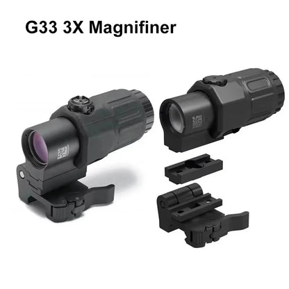 Fixed 3X 5X Magnifier Scope With Quick Detachable QD Mount