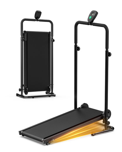 Non-Electric Treadmill with Dual Flywheel & Fixed Incline