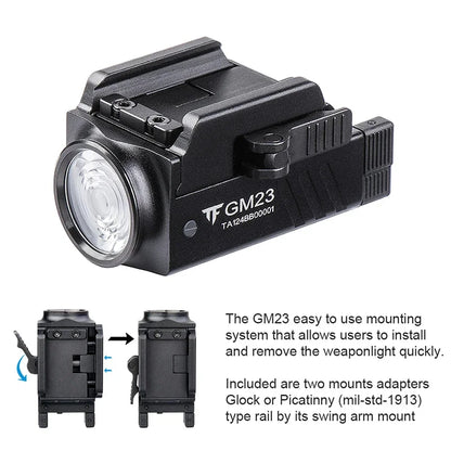 Tactical Led Flashlight 800 Lumens USB Rechargeable