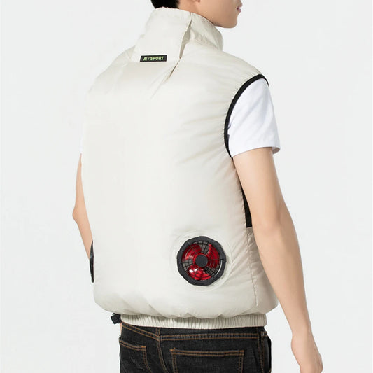Cooling Vest Breathable Sleeveless with Cooling Fan