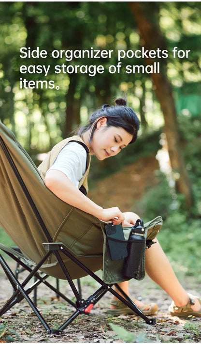 High Back Moon Chair Camping Outdoor Adjustable Lounge Chair
