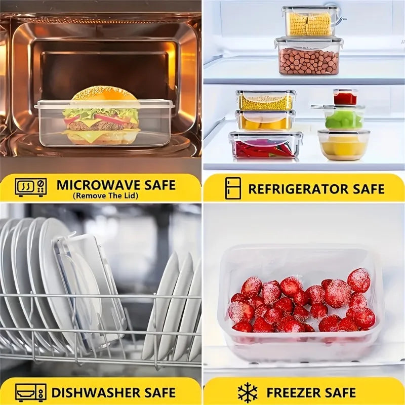 48Pcs Food Storage Set Containers & Lids with Labels