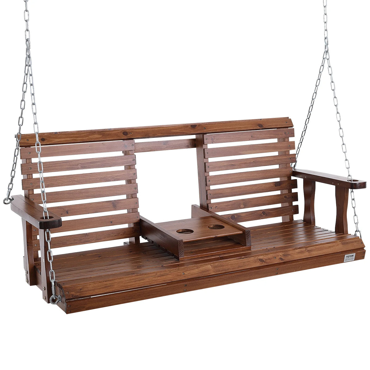 Wooden 5 ft Porch Swing  Rated For Up To 880 lbs