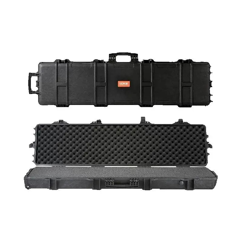 Hard Case Portable Long Gun Storage Suitcase W/ 2 Casters