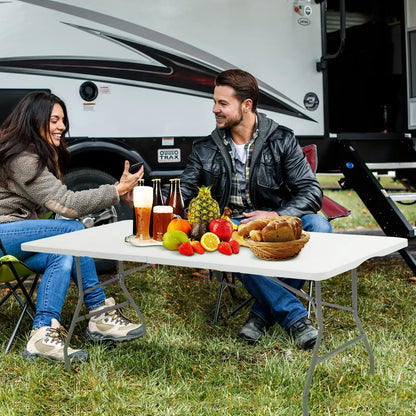 6 FT Lightweight Plastic Folding Utility Table