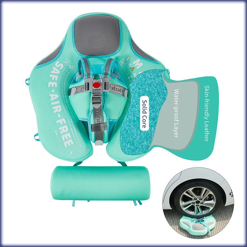 Baby Float with Sunshade Canopy and Crotch Strap.